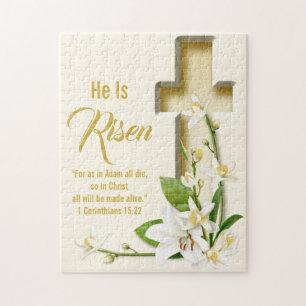 Lily Cross Personalisiert Scripture Verse Puzzle