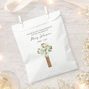 Lily Cross-Samensachet-Gedenk-Beerdigungsgeschenk- Geschenktütchen