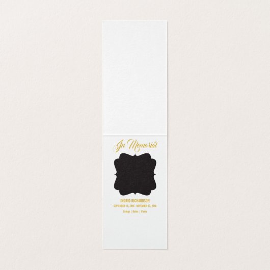 Lily Cross Scripture Foto Beerdigung Gedenkstätte (Innenseite Aufgefaltet)