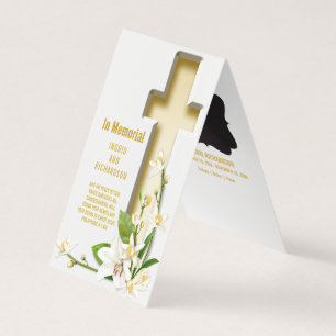 Lily Cross Scripture Foto Beerdigung Gedenkstätte