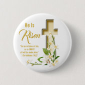 Lily Cross Scripture ist er verschwiegen Button (Vorderseite)