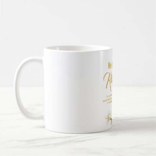 Lily Cross Scripture ist er verschwiegen Kaffeetasse (Links)