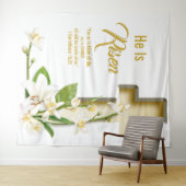 Lily Cross Scripture Osterkirche Hintergrund Wandteppich (Beispiel (Horizontal))