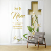 Lily Cross Scripture Osterkirche Hintergrund Wandteppich (Beispiel)