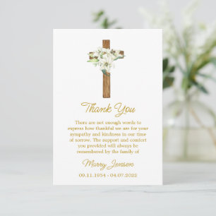 Lily Cross Sympathie Dankeschön Karte