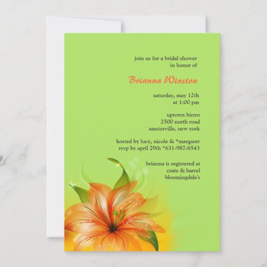 Lily Deep-Einladung Einladung (Vorderseite)