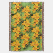 Lily der Inkas / Gelbe Alstroemeria Decke (Vorderseite Vertikal)