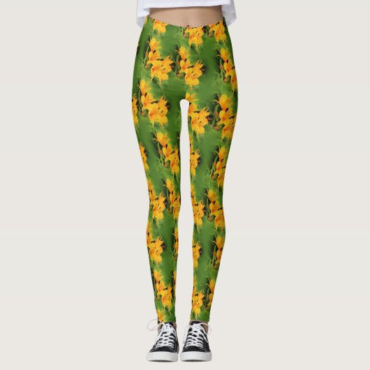 Lily der Inkas / Gelbe Alstroemeria Leggings (Vorderseite)