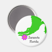 Lily, der Sarasota-Alligator Magnet (Vorderseite/Rückseite)