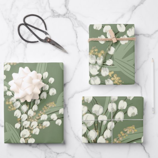 Lily des Tales Floral Geschenkpapier Set (Vorderseite)