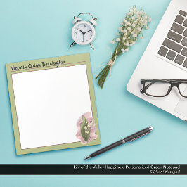 Lily des Tales Glück Personalisiert Grün Notizblock