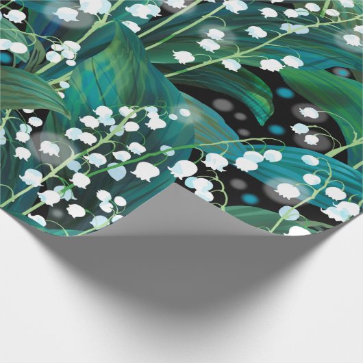 Lily des Tales. Nahtloses Hintergrundmuster Geschenkpapier (Ecke)