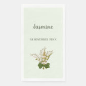 Lily des Tales personalisieren Name und Datum Serviette (Vorderseite)