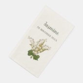 Lily des Tales Personlize Name und Datum Serviette (Ecke)