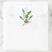 Lily des Tales, Retro Quadratischer Aufkleber (Tasche)