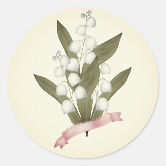 Lily des Tales, Retro Runder Aufkleber (Vorderseite)