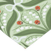 Lily des Tals und ladybugs Symmetrie in grün, Kurzer Tischläufer (Ecke)