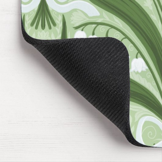 Lily des Tals und ladybugs Symmetrie in grün, Mousepad (Ecke)