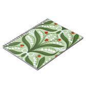 Lily des Tals und ladybugs Symmetrie in grün, Notizblock (Linke Seite)