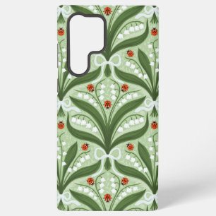 Lily des Tals und ladybugs Symmetrie in grün, Samsung Galaxy Hülle