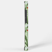 Lily des Tals und ladybugs Symmetrie in grün, Samsung Galaxy Hülle (Rechte Seite)