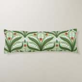 Lily des Tals und ladybugs Symmetrie in grün, Seitenschläferkissen (Rückseite)