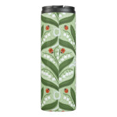 Lily des Tals und ladybugs Symmetrie in grün, Thermosbecher (Rückseite)