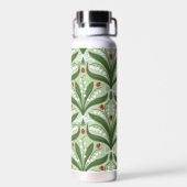 Lily des Tals und ladybugs Symmetrie in grün, Trinkflasche (Rückseite)