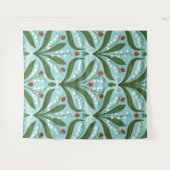 Lily des Tals und ladybugs Symmetrie in grün, Wandteppich (Vorderseite (Horizontal))