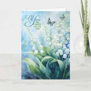 Lily des Tals und Schmetterlinge Ermutigung Karte