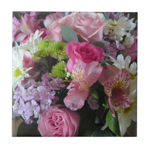 Lily Dianthus Rose Daisy Blume Mix Tile Fliese