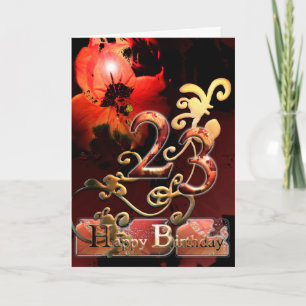 Lily Dream Blume Happy 23 Geburtstag verzierte Kar Karte