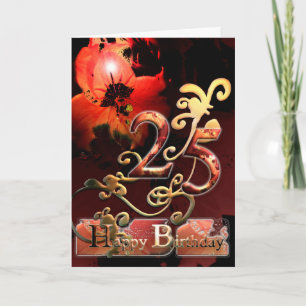 Lily Dream Blume Happy 25 Geburtstag verzierte Kar Karte