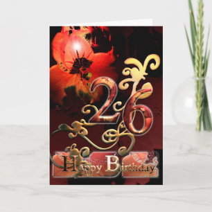 Lily Dream Blume Happy 26 Geburtstag verzierte Kar Karte