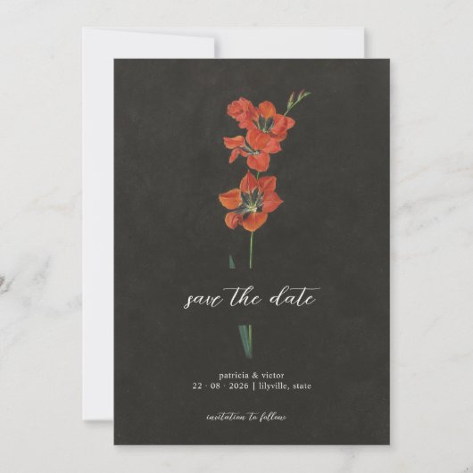 Lily Dutch Master Painting Flat Save the Date Card (Vorderseite)