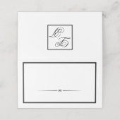 LIly - Elegante monochrome geklappte Karten (Außenseite Aufgefaltet)