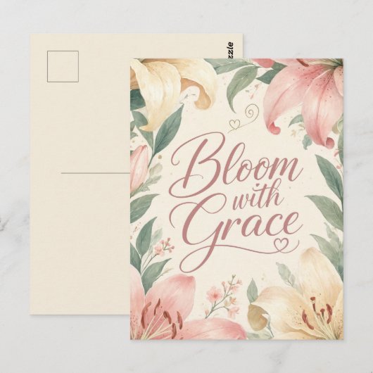 Lily: Erblühe mit Anmut Postkarte (Vorne/Hinten)