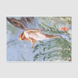 Lily Fairy (1888) von Luis Falero Berühmtes Gemäld Seidenpapier