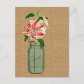 Lily flehe dans un pot Mason Postkarte (Vorderseite)