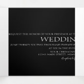 Lily Floral Hand Drawn Script Wedding Dreifach Gefaltete Einladung (Innenseite Mitte)