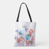 Lily Floral Monogram Tasche (Rückseite)