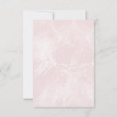 Lily florrosa Marmorhochzeit rettet das Datum RSVP Karte (Rückseite)