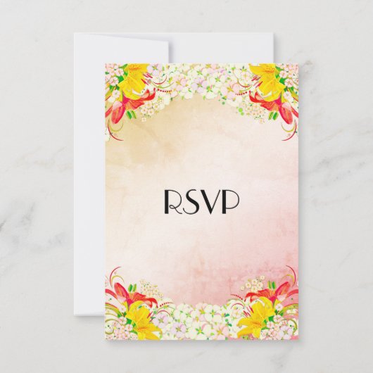 Lily Flower Garden UAWG w Entree Choice RSVP Karte (Rückseite)