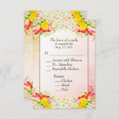 Lily Flower Garden UAWG w Entree Choice RSVP Karte (Vorne/Hinten)
