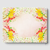 Lily Flower Garden Wedding Gästebuch (Rückseite)