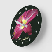 Lily Flower Personalisiert Runde Wanduhr (Winkel)
