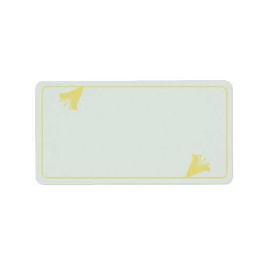 Lily Frame Wedding Address Adressaufkleber (Vorne)