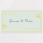 Lily Frame Wedding Favor Etiketten (Design 1)