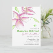 Lily-Frauenkirche Pink Watercolor Einladung (Stehend Vorderseite)