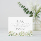 Lily Funeral Thank You Note Card Bereavement Dankeskarte (Stehend Vorderseite)